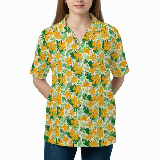 Hawaiian Shirt Marigold Girl